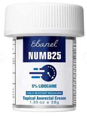 Ebanel 5% numb25 lidocaine numbing cream 1.35 oz new sealed